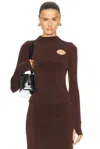 Sandy Liang Bella Top In Dark Brown