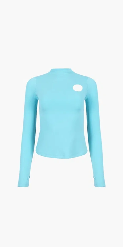 Sandy Liang Bella Top Turquoise In Blue