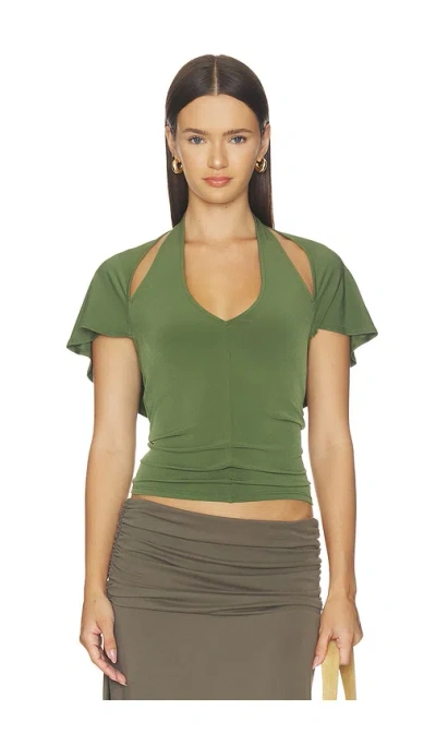 Sandy Liang Bellini Top In Green