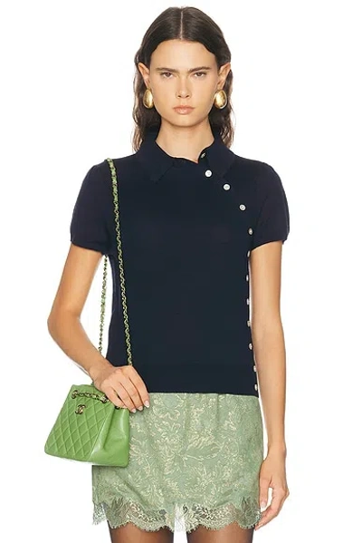 Sandy Liang Birdie Sweater In Navy