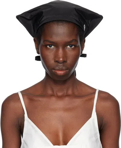 Sandy Liang Black Acute Bandana Headband