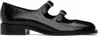 Sandy Liang Black Double Strap Ballerina Flats In Black