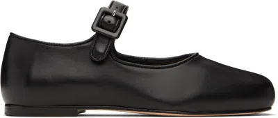 Sandy Liang Black Mary Jane Pointe Ballerina Flats In 001 Black