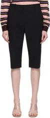 Sandy Liang Black Melvin Capri Shorts