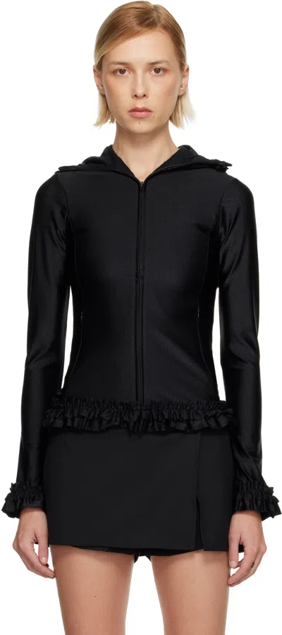 Sandy Liang Black Parsnip Zip Hoodie