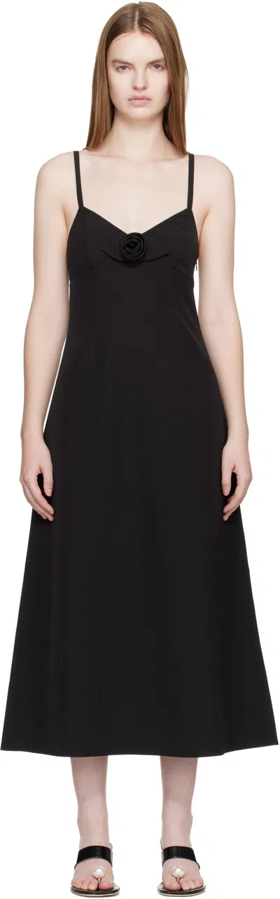 Sandy Liang Black Pilton Midi Dress