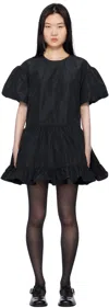 Sandy Liang Black Rome Minidress In Black