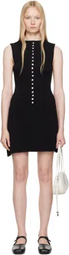 Sandy Liang Womens Black Serrano Button-down Knitted Mini Dress