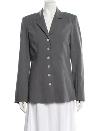 Pre-owned Sandy Liang Blazer In Gray