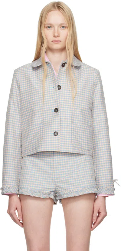 Sandy Liang Blue Karube Jacket