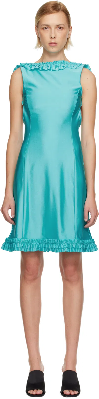 Sandy Liang Blue Prim Midi Dress