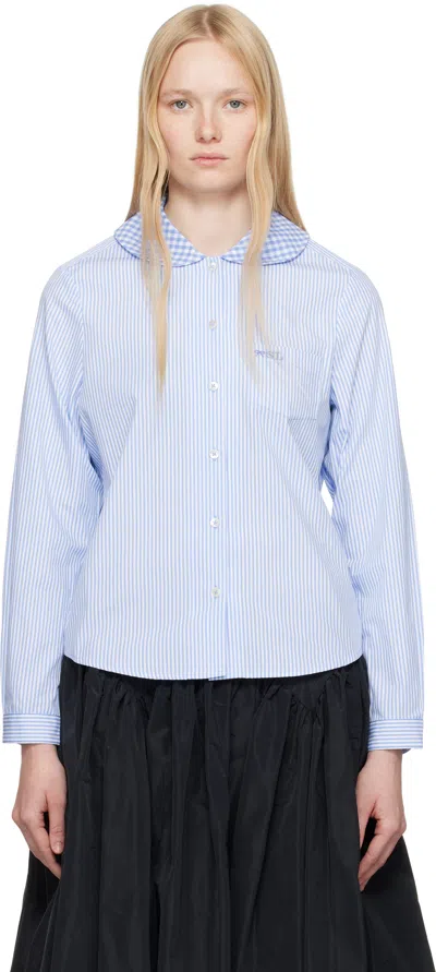Sandy Liang Blue Wilbur Shirt