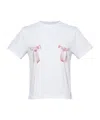 Sandy Liang Bow Ame T-shirt In White
