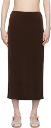 Sandy Liang Brown Axew Maxi Skirt In Dark Brown
