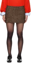 Sandy Liang Brown Juice Miniskirt In 203 Espresso