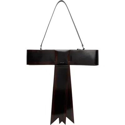 Sandy Liang Brown Spazzolato Bow Bag