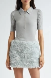 Sandy Liang Camper Top Grey In Grey