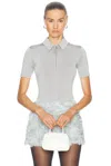 Sandy Liang Camper Top Grey In Grey