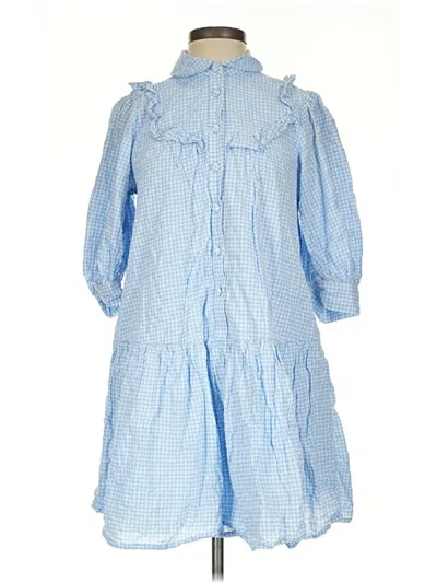 Pre-owned Sandy Liang Casual Dress In Blue