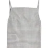 Sandy Liang Cecilia Gingham Top In Aqua Multi