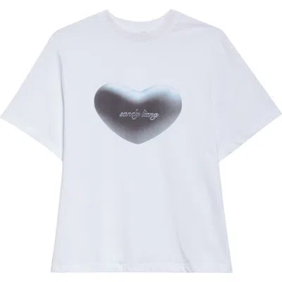 Sandy Liang Chouchou Graphic T-shirt In White