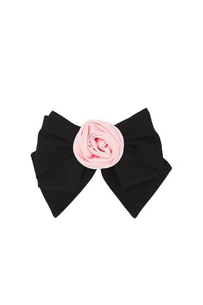 Sandy Liang Corsage Hair Bow In Light Strawberry