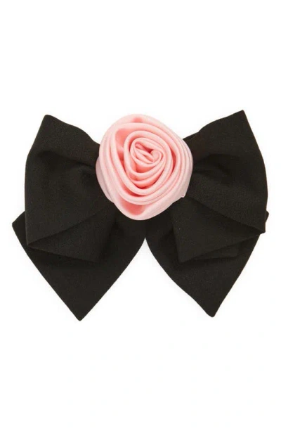 Sandy Liang Corsage Hair Bow In Lite Strawberry