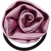 Sandy Liang Corsage Metallic Leather Ponytail Holder In Metallic Pink