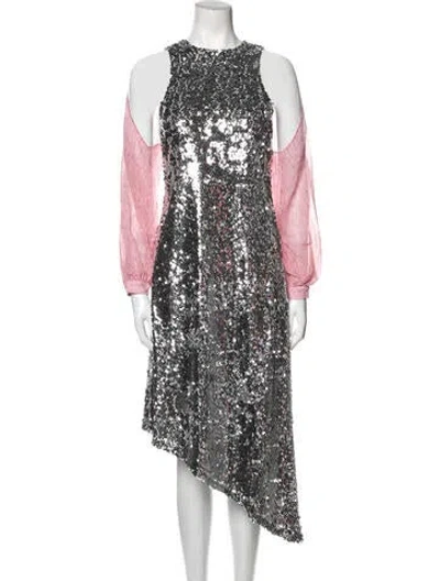 Pre-owned Sandy Liang Crew Neck Long Dress