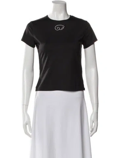 Pre-owned Sandy Liang Crew Neck Short Sleeve T-shirt In Gray