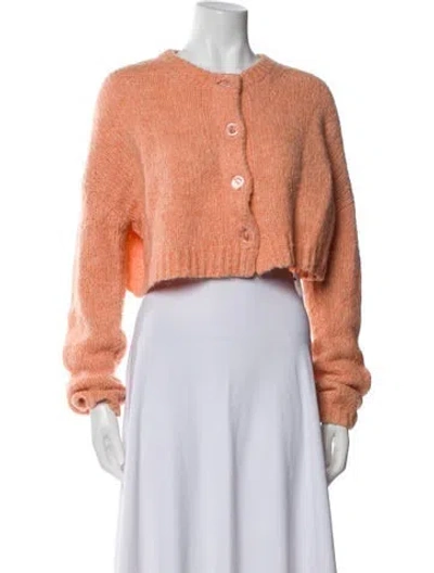 Pre-owned Sandy Liang Crew Neck Sweater In Orange