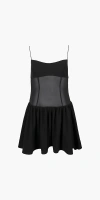 Sandy Liang Black Cupids Minidress