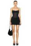 Sandy Liang Black Cupids Minidress In Black