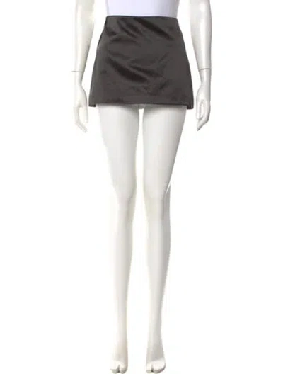Pre-owned Sandy Liang Cutout Accent Mini Skirt In Black