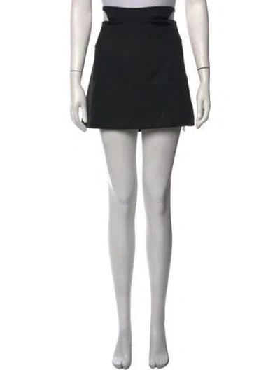 Pre-owned Sandy Liang Cutout Accent Mini Skirt In Black