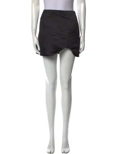 Pre-owned Sandy Liang Cutout Accent Mini Skirt In Burgundy