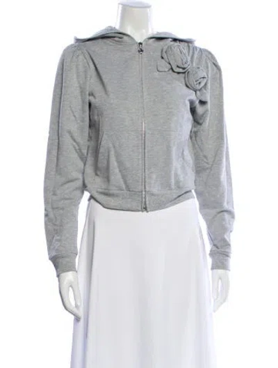 Pre-owned Sandy Liang Denim Jacket W/ Tags In Gray