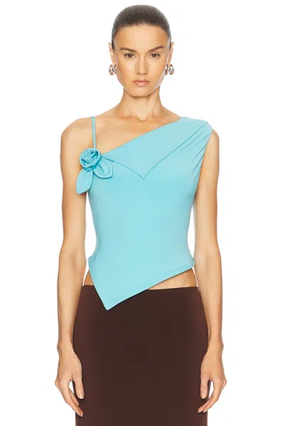 Sandy Liang Dory Top In Turquoise