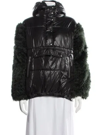 Pre-owned Sandy Liang Down Coat In Black