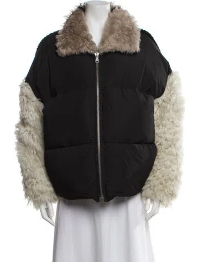 Pre-owned Sandy Liang Down Jacket In Gray