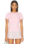 Sandy Liang Pink Effie T-shirt In Pink