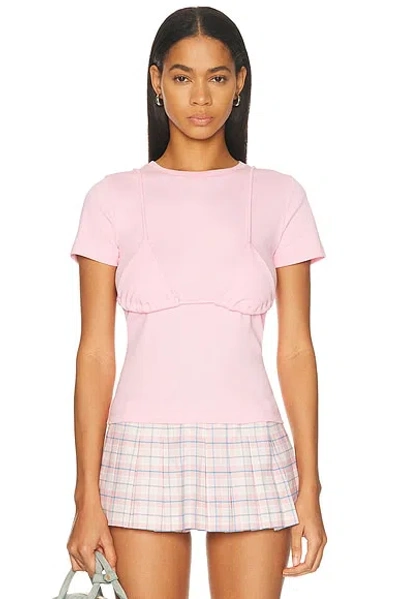 Sandy Liang Effie Top In Pink