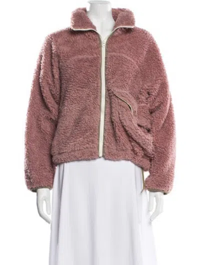 Pre-owned Sandy Liang Faux Fur Jacket In Pink