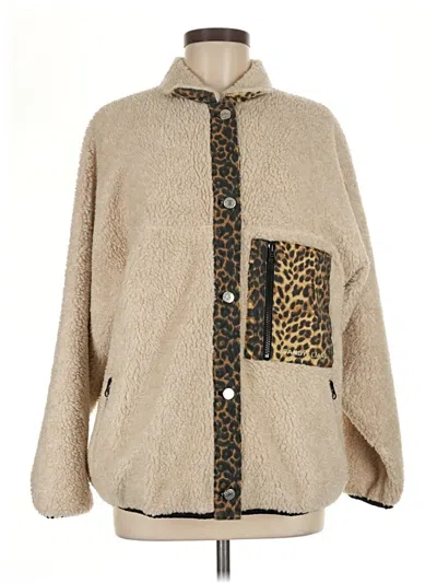 Pre-owned Sandy Liang Faux Fur Jacket In Tan