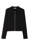 Sandy Liang Fiction Cardigan In Black