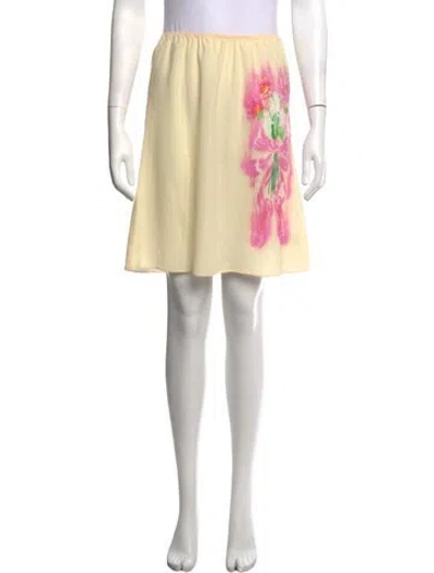 Pre-owned Sandy Liang Floral Print Mini Skirt In Multicolor