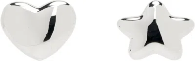 Sandy Liang Found Earrings In Silver