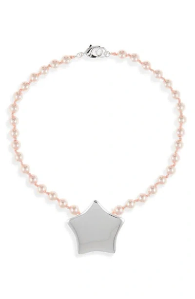 Sandy Liang Gateaux Star Pendant Necklace In Pink