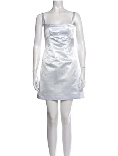 Pre-owned Sandy Liang Graphic Print Mini Dress W/ Tags In White