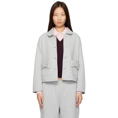 Sandy Liang グレー Knoll ジャケット In Grey